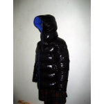 New shiny nylon winter jacket down jacket size L/XL blue